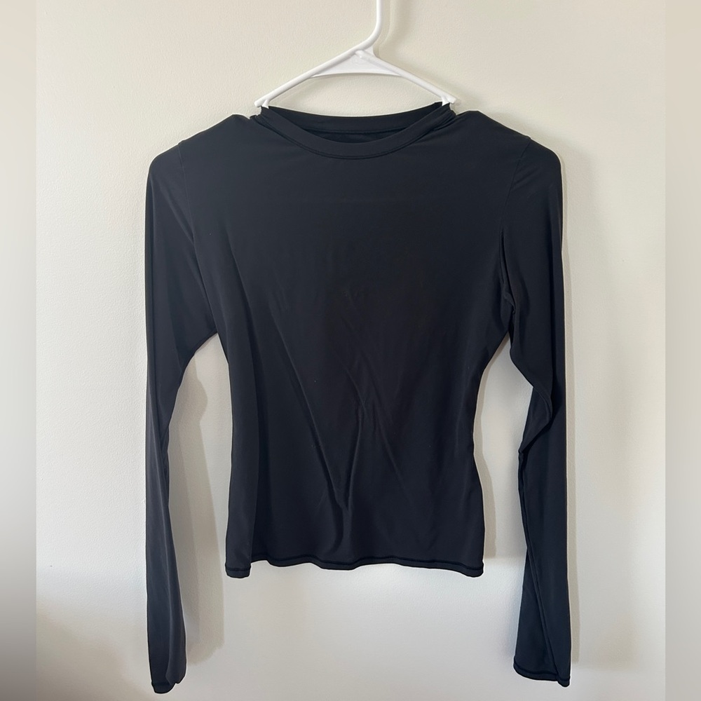 Skims Fits Everybody Long Sleeve Top – Black (Size Small)